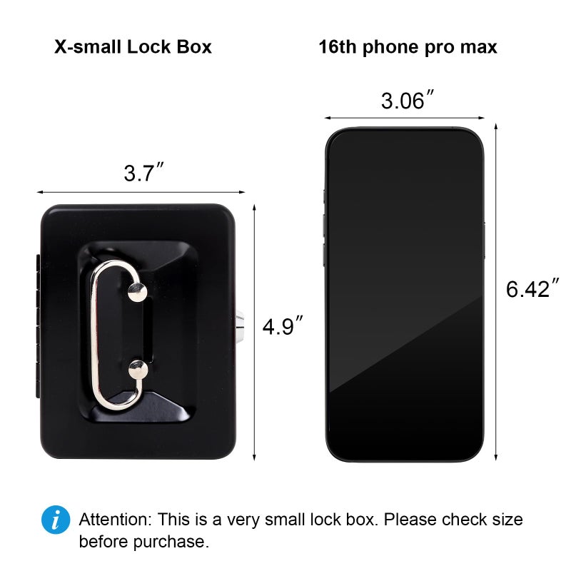 Jssmst Small Cash Box with Lock and Slot - Jssmst Metal Coin Bank Small Lock Box, Black(SMCB0301N) - Image 2